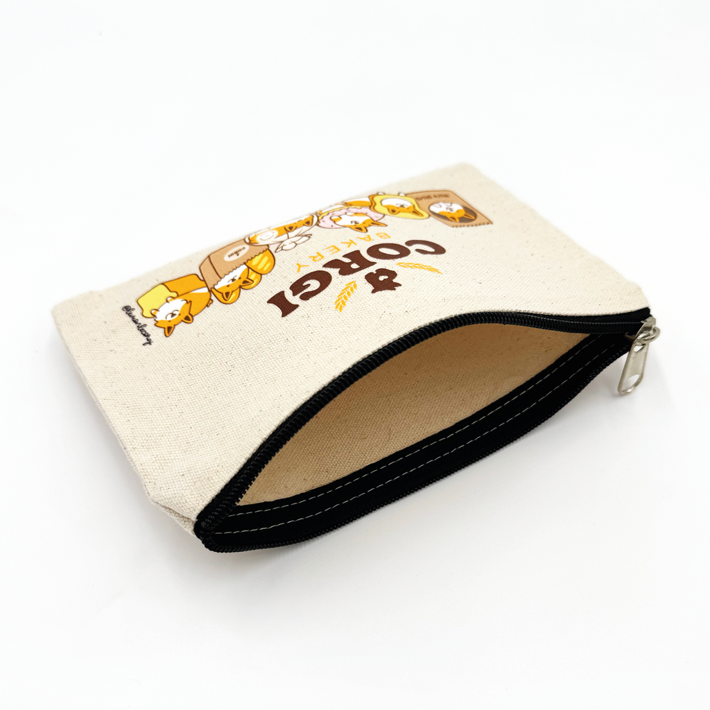 Pochette Zip noir - Corgi Bakery