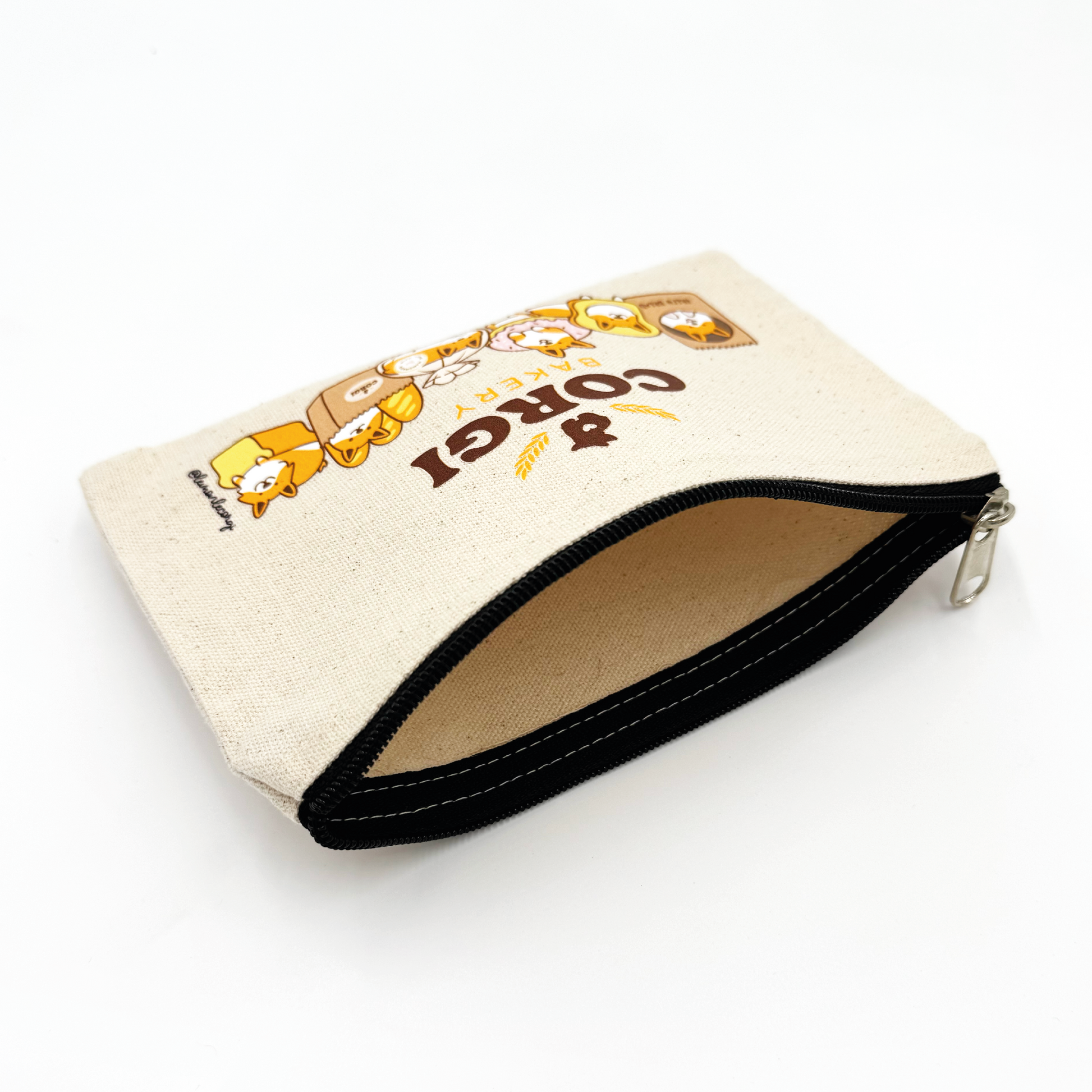 Pochette Zip noir - Corgi Bakery