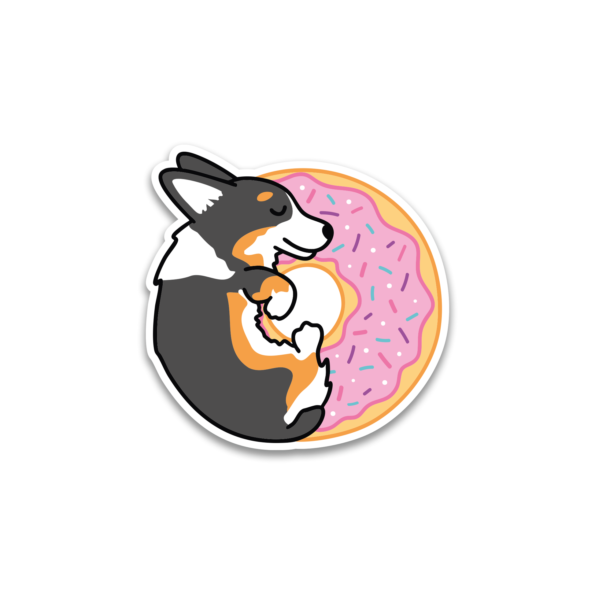 Sticker Mini - Donut Tricolor