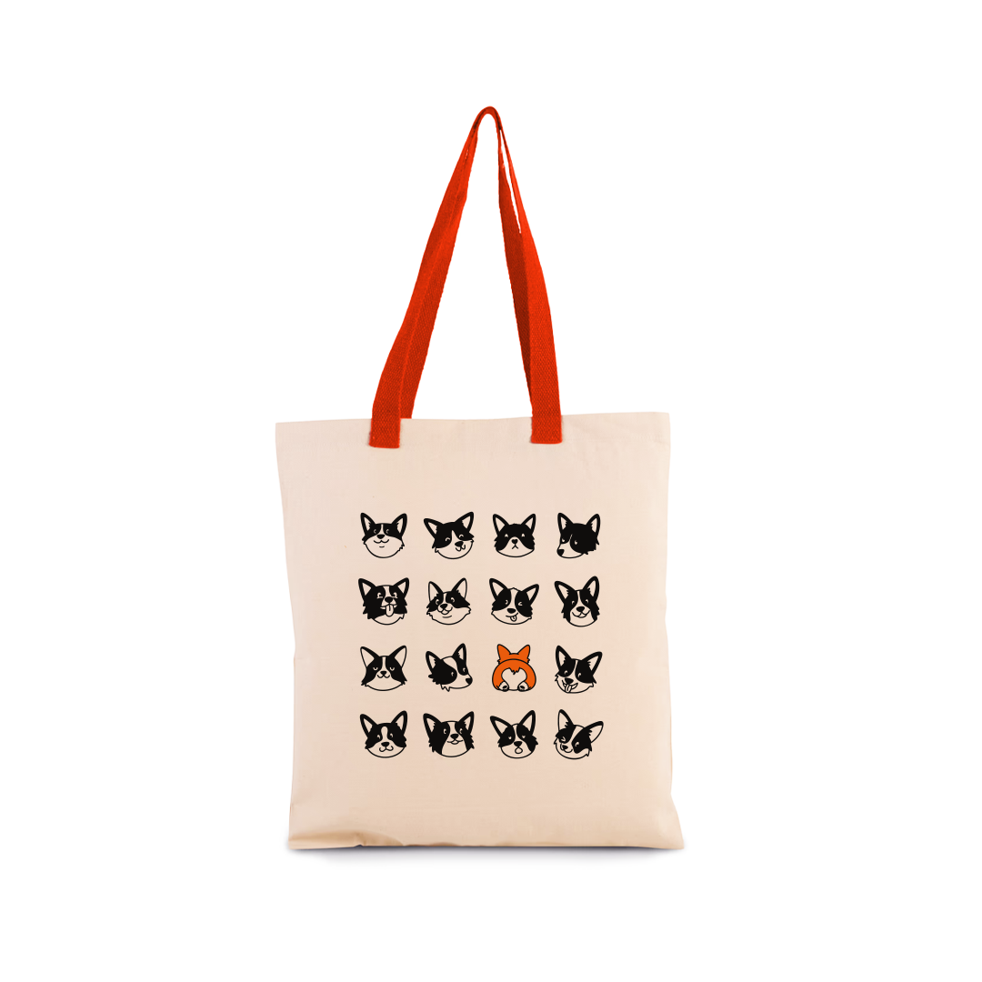 Tote Bag - 15 corgis, 1 derrière